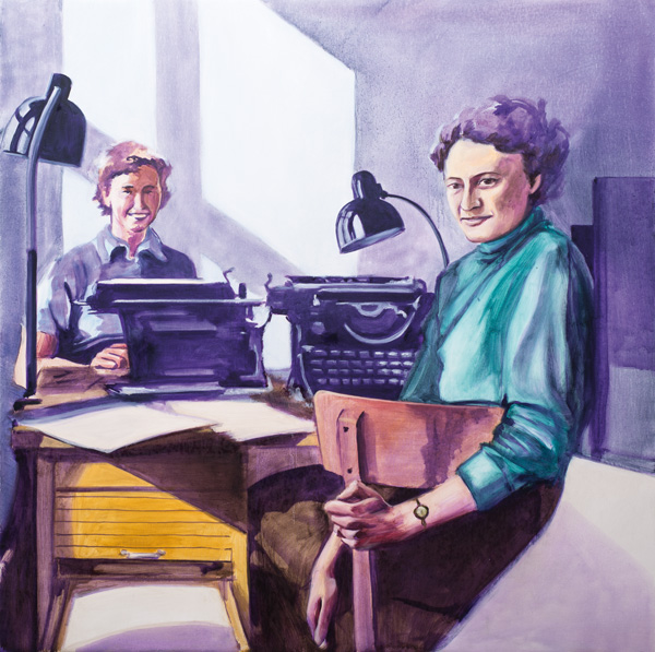 Auf Augenhöhe. 2013. Öl auf Leinwand. 100x100cm