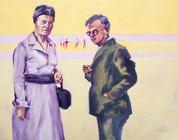 Simone und Jean-Paul. 2013. Öl auf Leinwand. 50x40cm